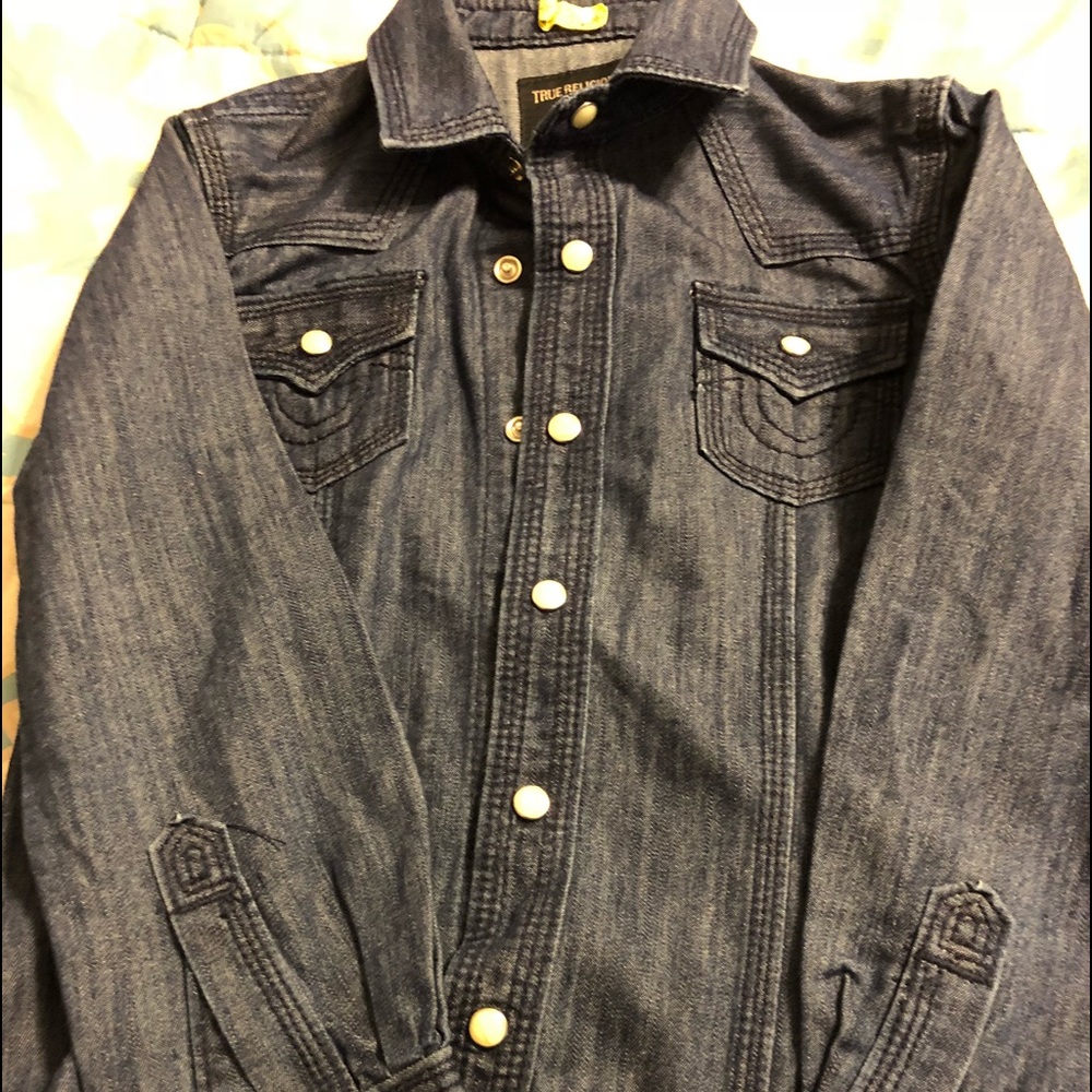 Lil boys True Religion button down shirt